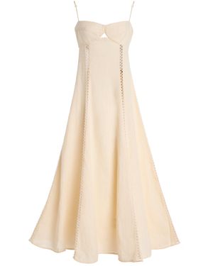 Johanna Ortiz Catamaran Ventures Linen Dress - Natural