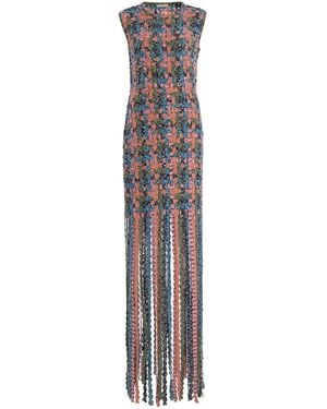 Ulla Johnson Alexis Fringed Macramé Cotton Knit Dress - White