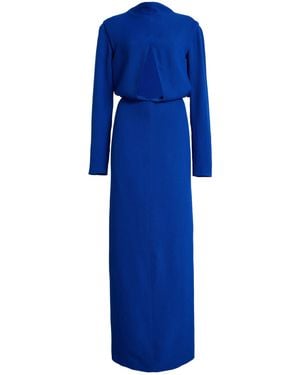 TOVE Helena Cutout Crepe-Satin Maxi Dress - Blue