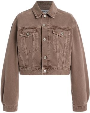 Agolde Radley Cropped Denim Jacket - Brown