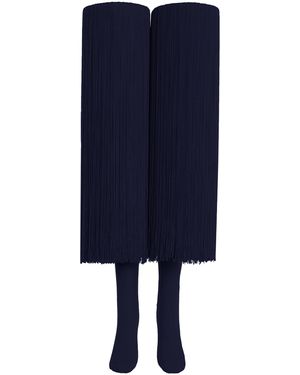 Alaïa Fringed High Socks - Blue