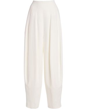 Ashlyn Blaine Wide-Leg Cady Pants - White
