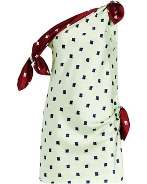 Marina Moscone Tabard Tie Mini Dress - Green