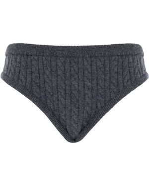 Zeynep Arcay X Camille Charrière Wool-Cashmere Micro Shorts - Black