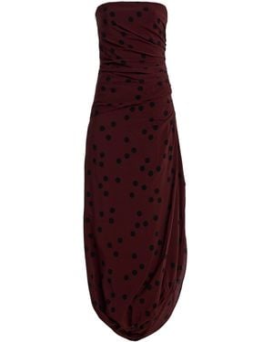 Proenza Schouler Nayara Polka Dot Maxi Dress - Purple