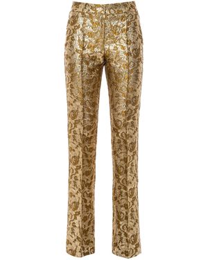 DES_PHEMMES Jacquard Straight-Leg Tailored Suit Pant - Natural