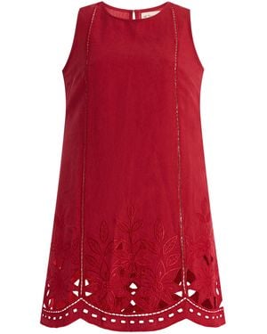 All That Remains Rae Cotton Mini Dress - Red