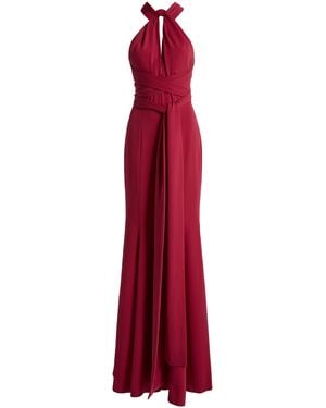 Zuhair Murad Light Cady Jumpsuit - Red