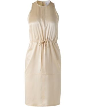 Kate Hundley Exclusive Drawstring Panel Silk Midi Dress - Natural
