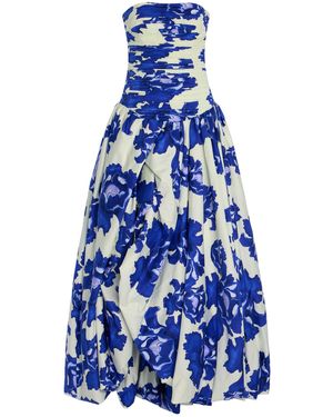 Aje. Behold Floral Cotton Maxi Dress - Blue