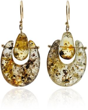 Ten Thousand Things Small O'keefe 18k Yellow Gold Amber Earrings - Metallic