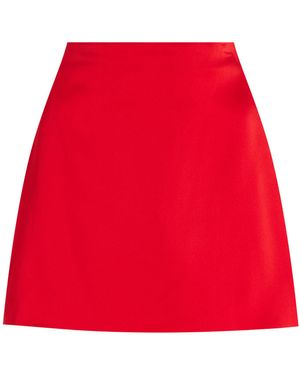 Alejandra Alonso Rojas Satin Mini Skirt - Red