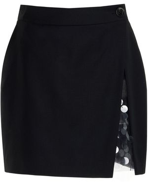 16Arlington Noelia Wool Mini Skirt - Black