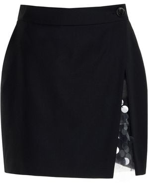 16Arlington Noelia Wool Mini Skirt - Black