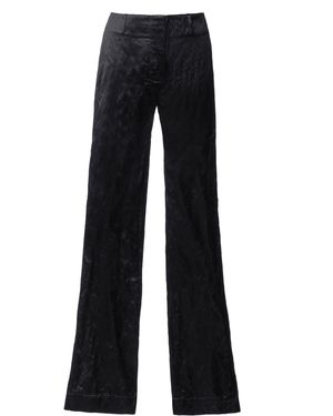 DES_PHEMMES Low-Rise Cotton-Blend Straight-Leg Trousers - Black