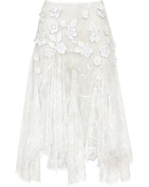 Francesca Miranda Flor Lace Skirt - White