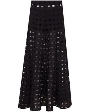 ViX X Bianca Brandolini Solid Lauren Cotton Maxi Skirt - Black