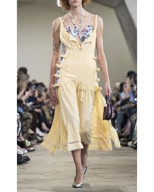 Rabanne Cutout Silk-Blend Midi Dress - Natural