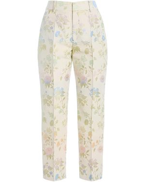 Rosie Assoulin Oboe Cropped Cotton-Blend Skinny-Leg Trousers - Natural