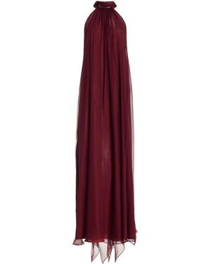 SEV Silk-voile Gown - Red