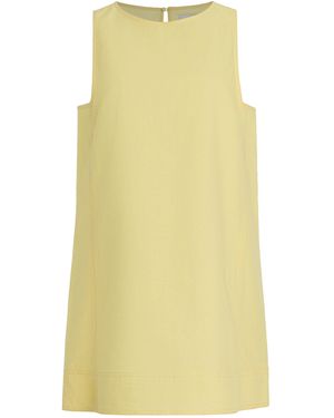 Matteau Exclusive Linen-Cotton Mini Shift Dress - Yellow