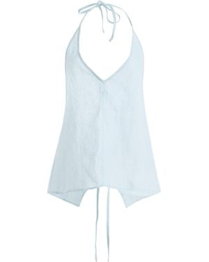 ELCE Lilou Linen Halter Top - Blue