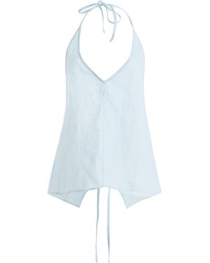 ELCE Lilou Linen Halter Top - Blue