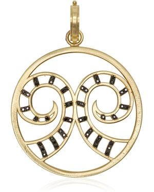 Sylva & Cie Aries 18k Yellow Gold Diamond Pendant - Metallic