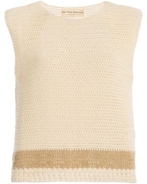 All That Remains Exclusive Willow Crocheted Cotton Top - Natural