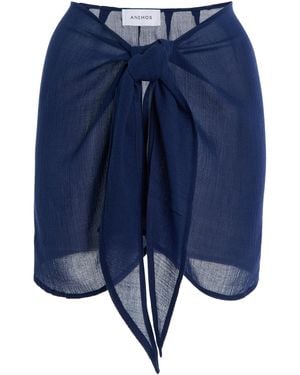 Anemos Exclusive Mini Wrap Skirt - Blue