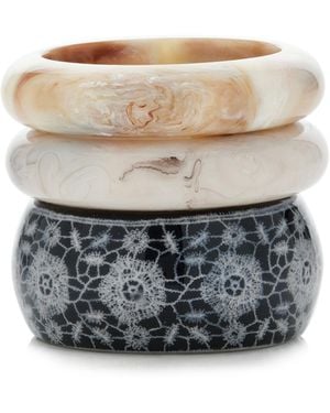 Ben-Amun Exclusive Set-of-three Resin Bangles - Gray