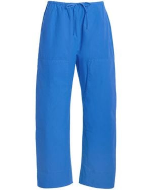 Leset Kyoto Cotton Carpenter Trousers - Blue