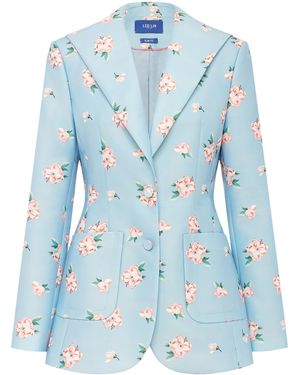 LEO LIN Brynn Floral-Print Blazer - Blue