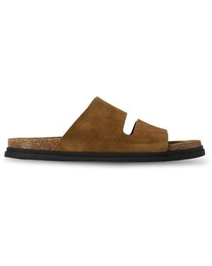 The Row Band Leather Sandals - Brown