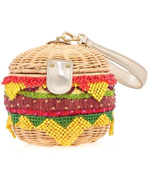 Judith Leiber Deluxe Cheeseburger Basket Clutch - Orange