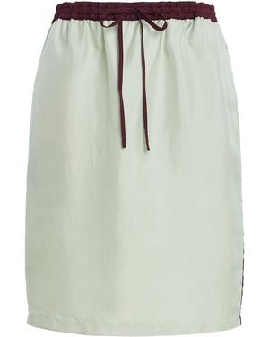 Franchise Fanny Silk Midi Drawstring Skirt - Green
