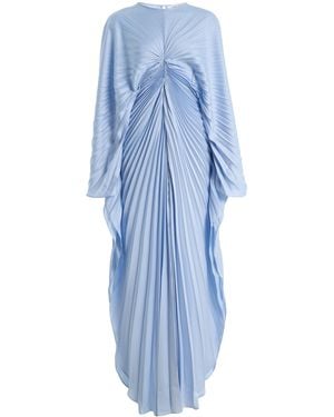 Georgia Hardinge Fractal Metallic Chiffon Kaftan - Blue