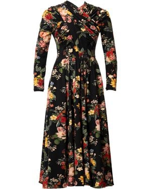 Lena Hoschek Kelly Floral Cotton Dress - Black