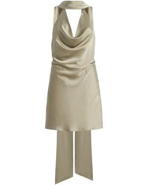 Significant Other Luka Draped Satin Mini Dress - Natural