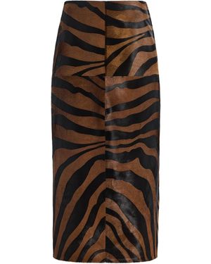 Jonathan Simkhai Tobiana Leather Midi Skirt - Brown