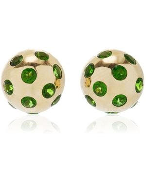 Rachel Quinn 14K Chrome Diopside Ball Earrings - Blue