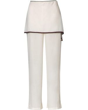 Baobab Renata Chiffon Trousers - White