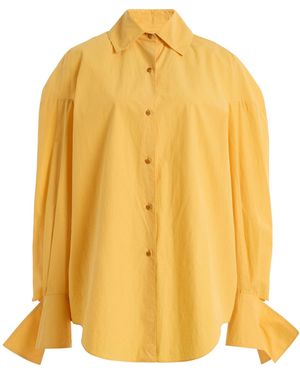 OSSOU Wren Cotton Shirt - Yellow