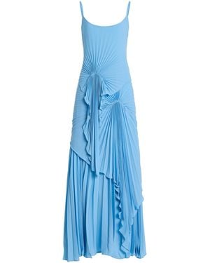 Georgia Hardinge Torrent Pleated Maxi Dress - Blue