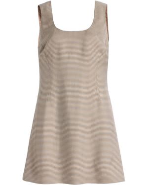 Kallmeyer Eloise Micro-Plaid Mini Dress - Brown