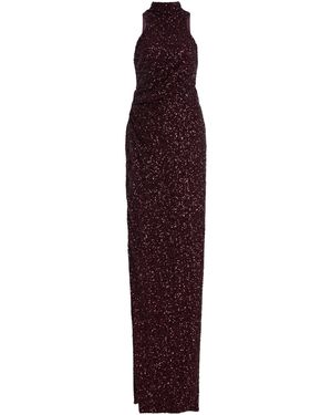 Balmain Sequined Maxi Dress - Purple