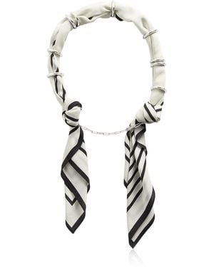 TOTEME Silk Scarf Collar - White