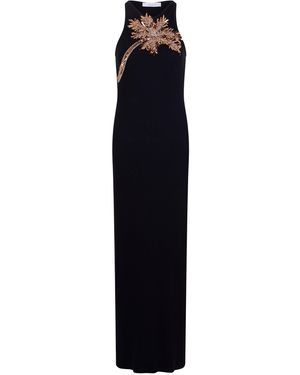 Rabanne Embellished Cotton Maxi Tank Dress - Black