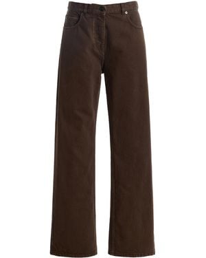 The Row Finbar Garment-Dyed Jeans - Brown