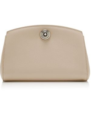 Liffner Pushlock Leather Clutch - Natural